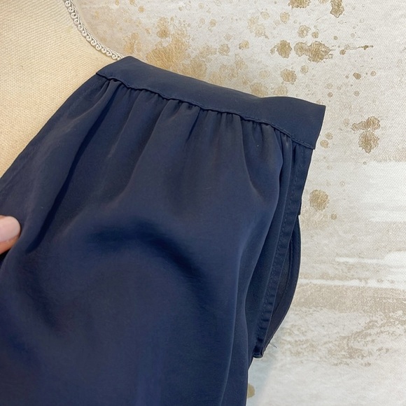 Aqua Navy Blue Elastic Waist Band & Black satin faux tie Bloomingdales Exclusive - Picture 4 of 7